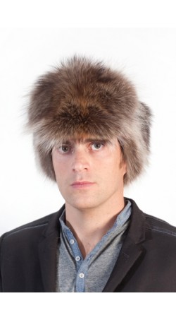 Raccoon fur hat
